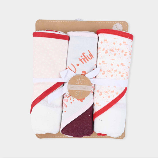 Hooded Wrapping Baby Bath Towel Pack OF 3