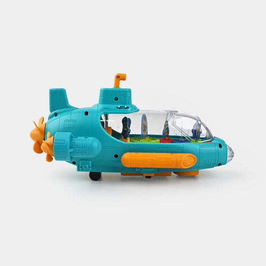 Electric Transparent Gear Submarine Toy for kids