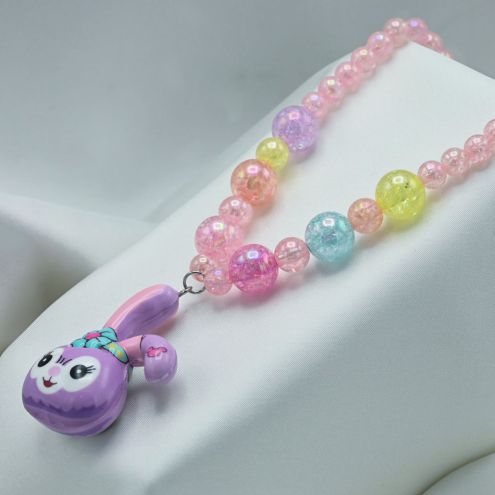 GIRLS CHARM BEADED NECKLACE & BRACELET