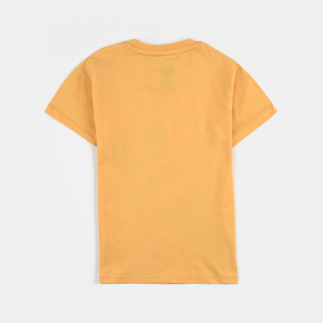 Boys Cotton Jersey T-Shirt Big Believer-Citrus
