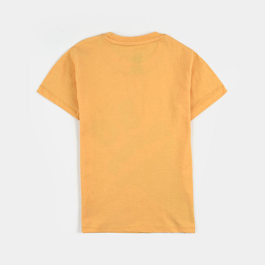 Boys Cotton Jersey T-Shirt Big Believer-Citrus