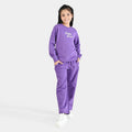 Girls Jersey/Terry 2 Piece Suit - Purple
