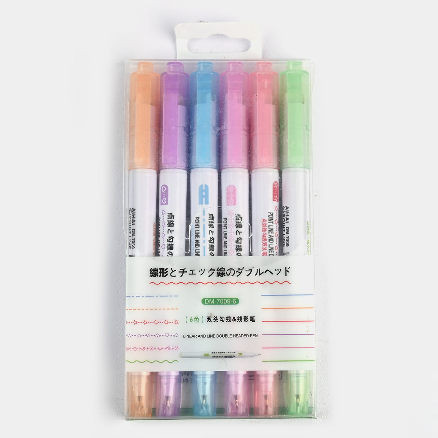 Students Curve Liner Color Pen 6 Pack