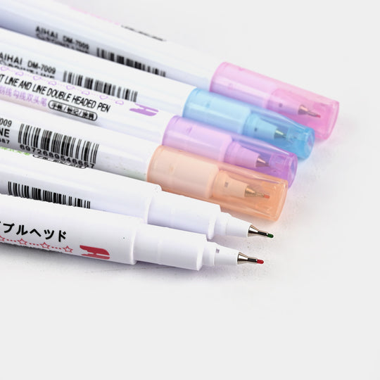 Students Curve Liner Color Pen 6 Pack