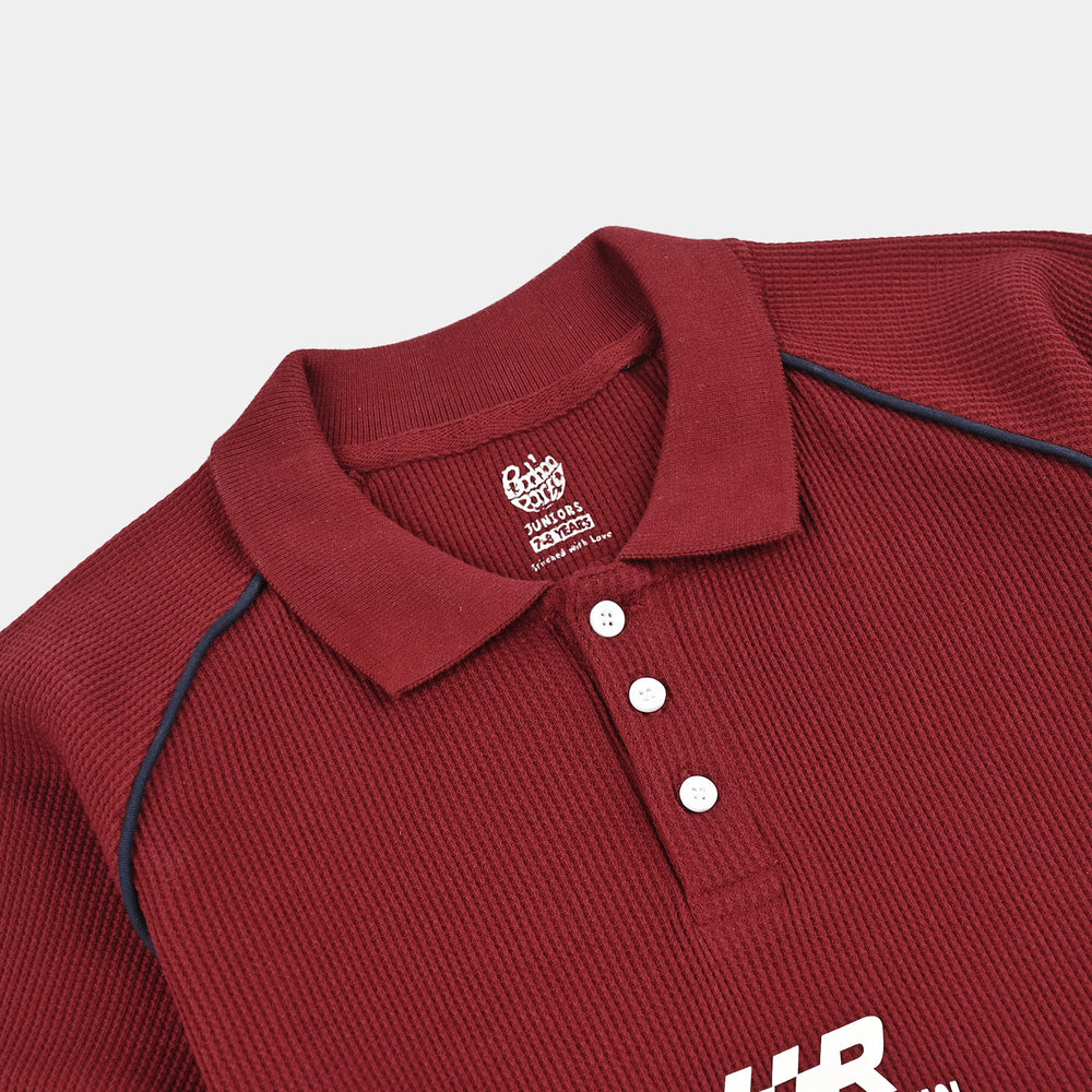 Boys Thermal Polo (Racing Crew) - Red