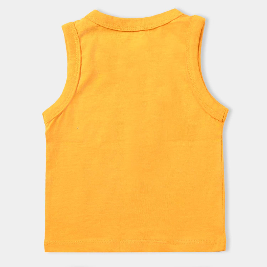 Infant Boys Cotton Jersey Sando-Citrus