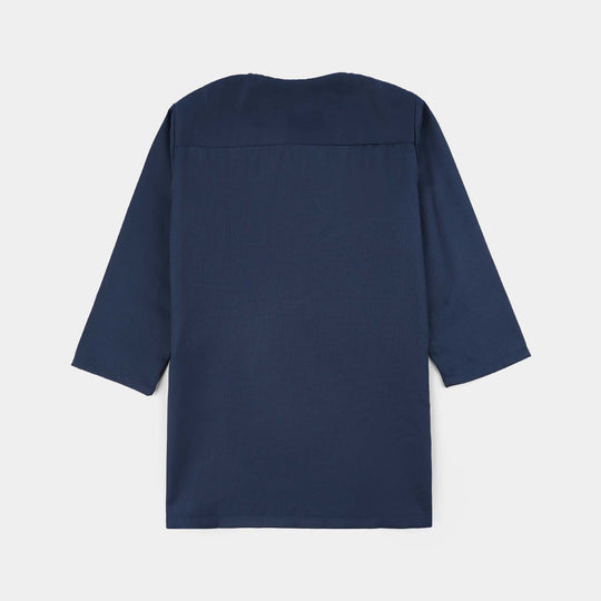 Infant Boys Poly Viscose Blended Suit 2 Piece (Blended) - Blue