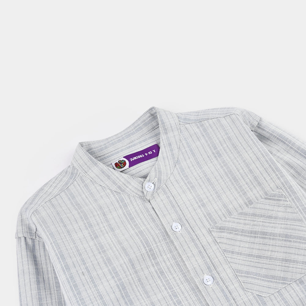 Boys Yarn Dyed Shirt (Rebel) - Light Blue