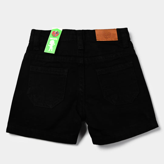 Infant Boys Denim Stretch Short Mario-BLACK