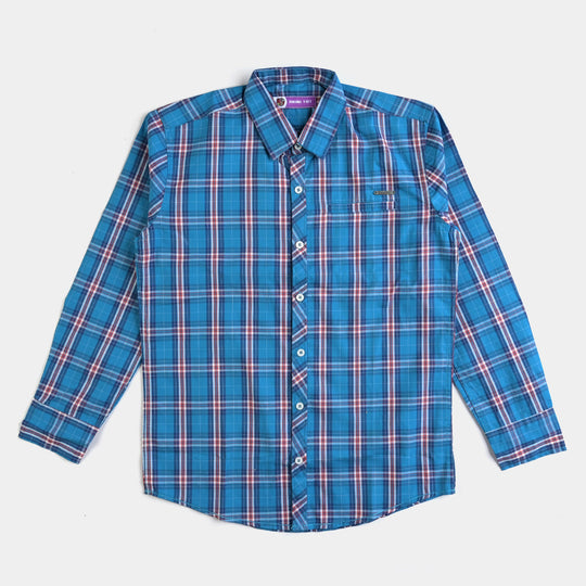 Boys Casual Shirt Basic Y/D-Blue