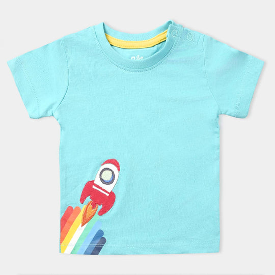 Infant Boys Slub Jersey T-Shirt Rocket-Capri