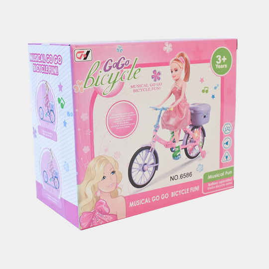 Bicycle Doll Musical Toy for Kids