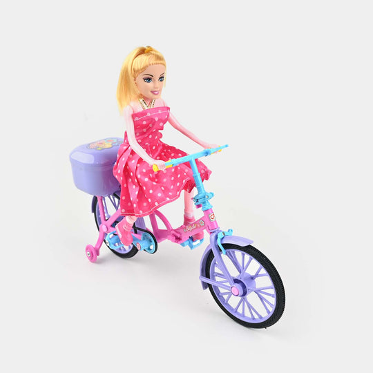 Bicycle Doll Musical Toy for Kids