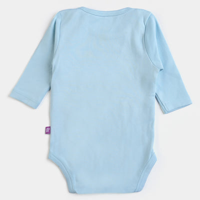 Infant Boys Knitted Romper Be Brave - Sky Blue