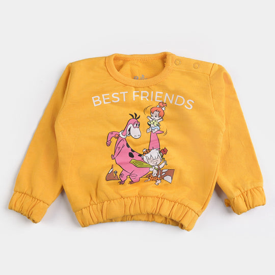 Infant Girls Sweatshirt Best Friends - Citrus