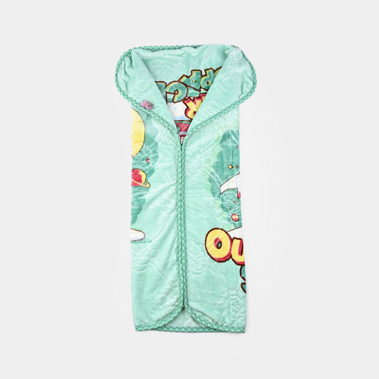 Astronaut Aqua Cotton Blanket - 80 x 110