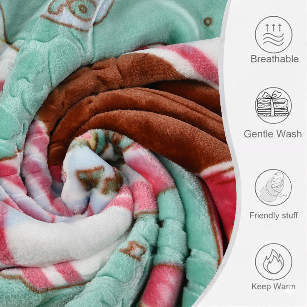 Astronaut Aqua Cotton Blanket - 80 x 110