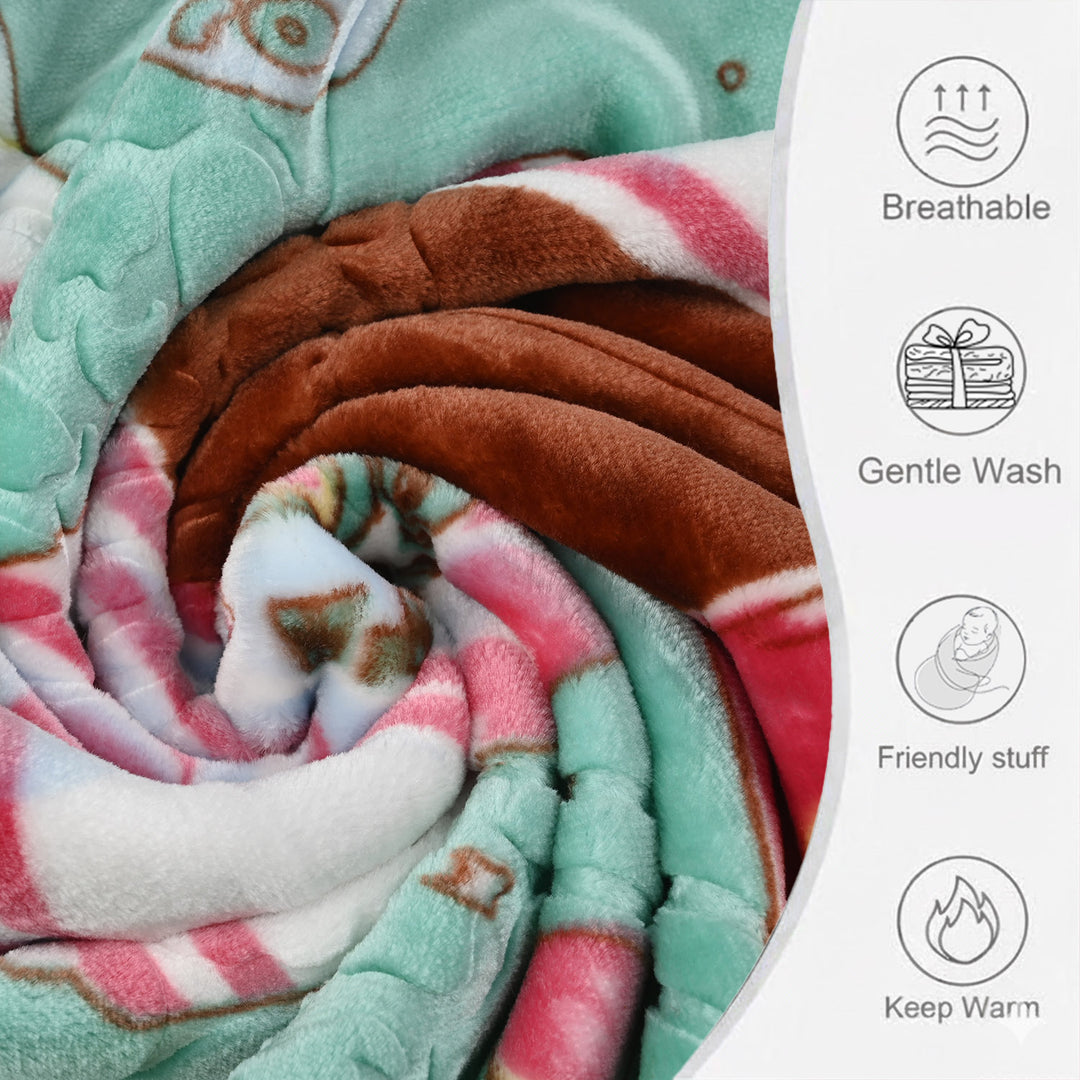 Astronaut Aqua Cotton Blanket - 80 x 110