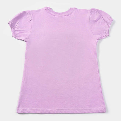 Girls Cotton Jersey T-Shirt H/S Stay Groovy-Tulip