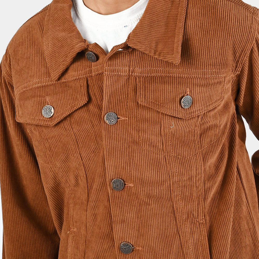 Boys Corduroy Woven Jacket Straight-Brown