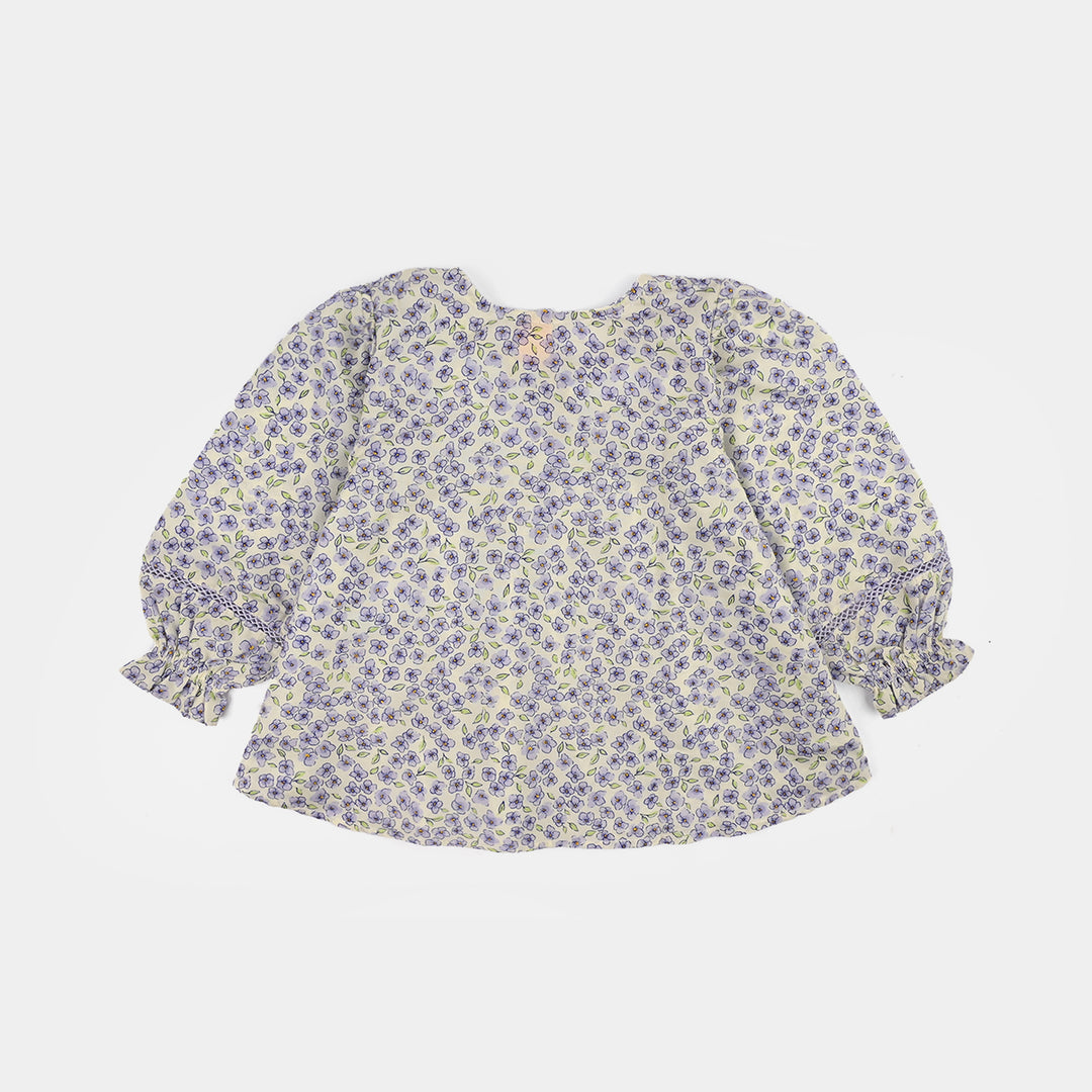 Girls Poly Lawn Co-Ord Set Black Bows-Multi