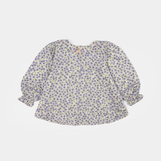 Girls Poly Lawn Co-Ord Set Black Bows-Multi