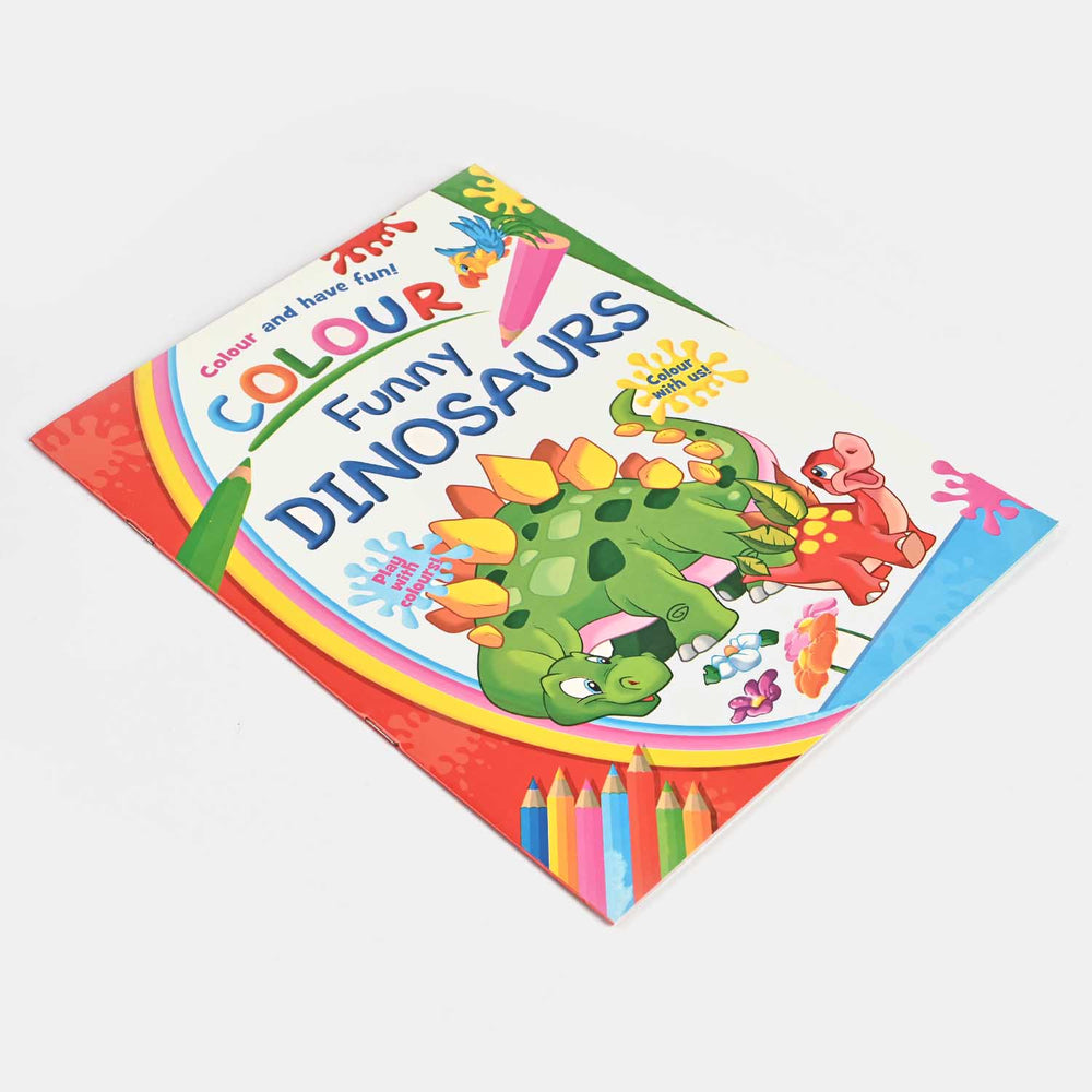 Kids Colouring Funny Dinosaur Book