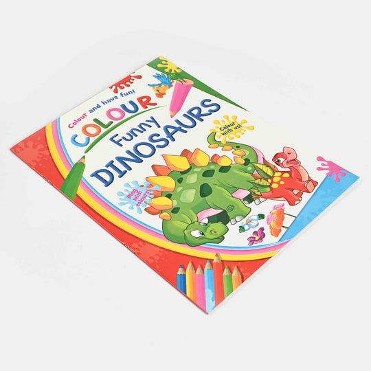 Kids Colouring Funny Dinosaur Book