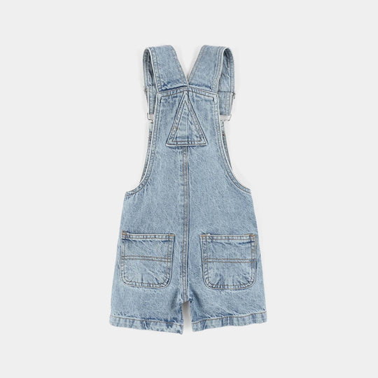 Infant Boys Denim Overall (Born to Wheel) - Mid Blue