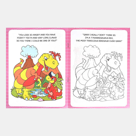 Kids Colouring Funny Dinosaur Book