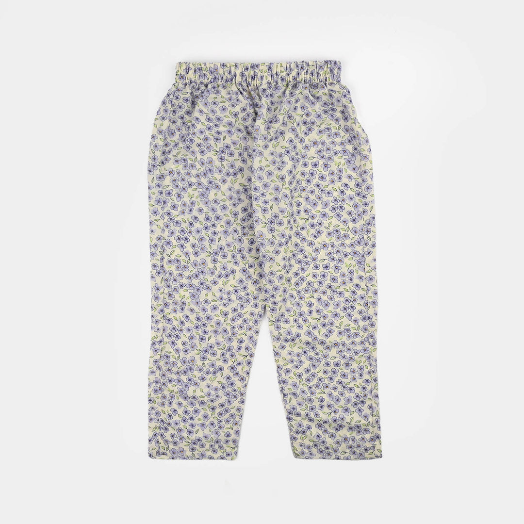 Girls Poly Lawn Co-Ord Set Black Bows-Multi