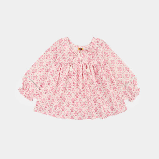 Girls Cotton Co-Ord Set Fishes-Light.Pink