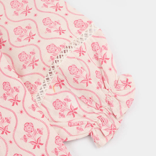 Girls Cotton Co-Ord Set Fishes-Light.Pink