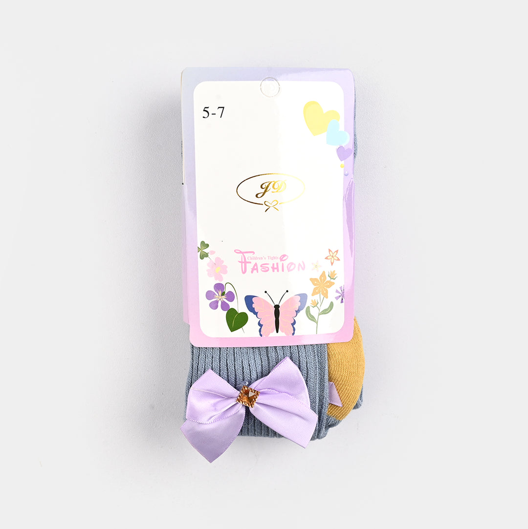 Girls Cotton Tights W/Socks
