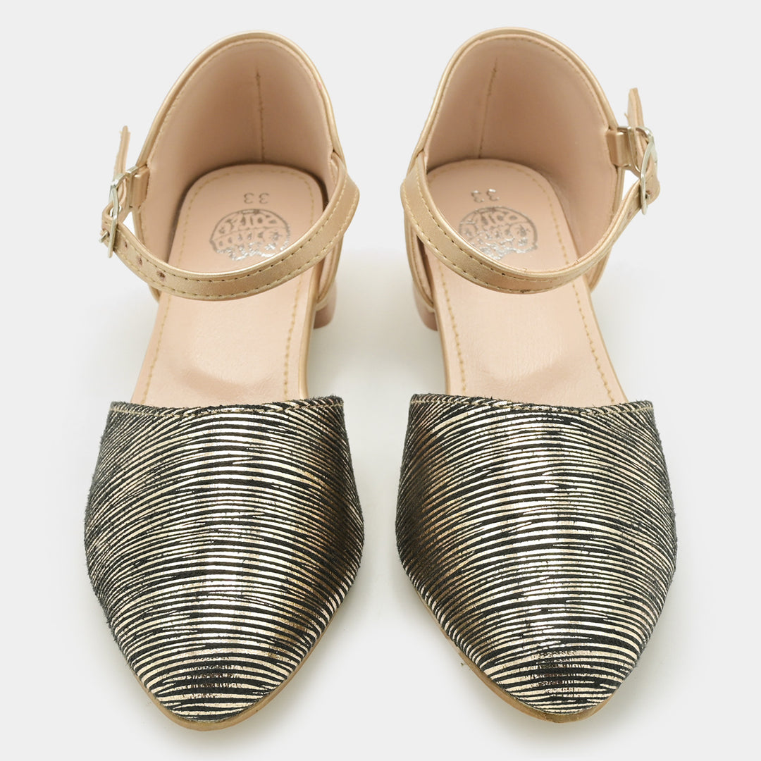 Girls Pumps Heels 456-47-Champagne