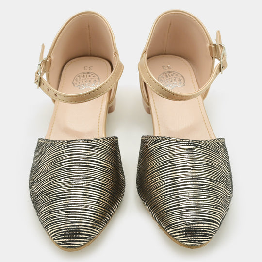 Girls Pumps Heels 456-47-Champagne
