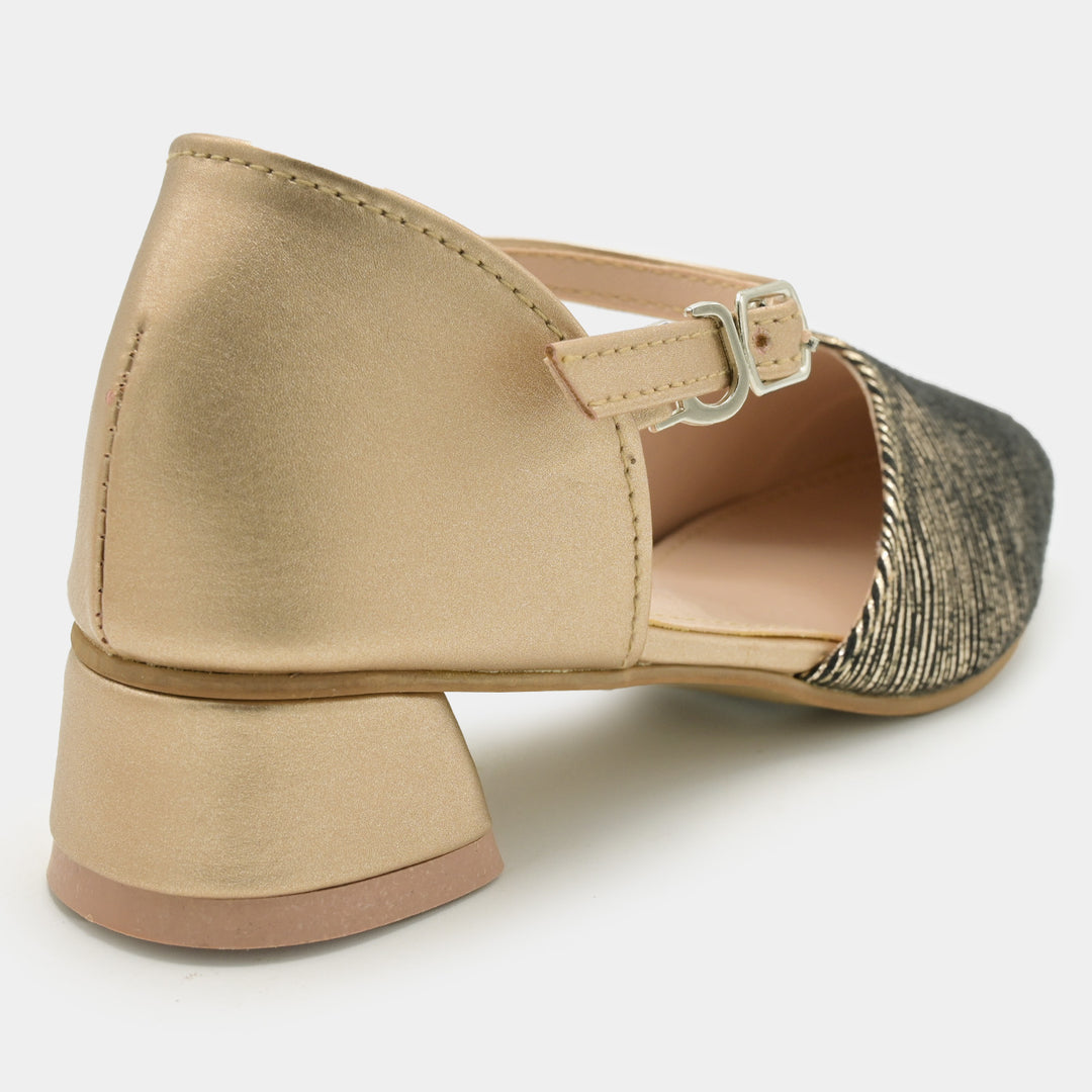 Girls Pumps Heels 456-47-Champagne