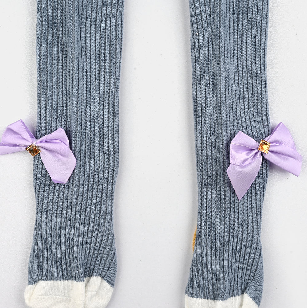 Girls Cotton Tights W/Socks