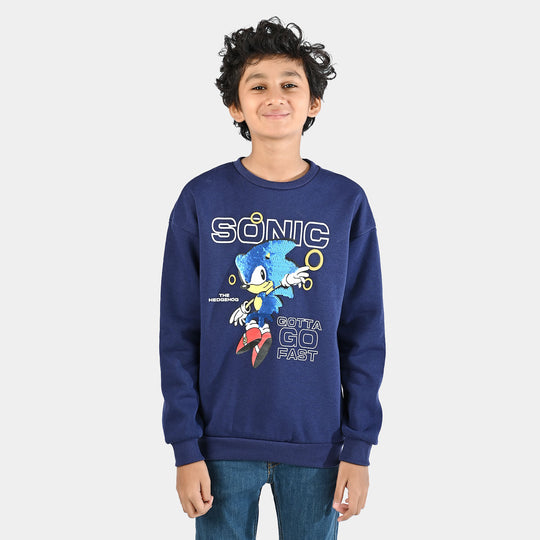 Boys Fleece Sweatshirt Character - Navy Blue