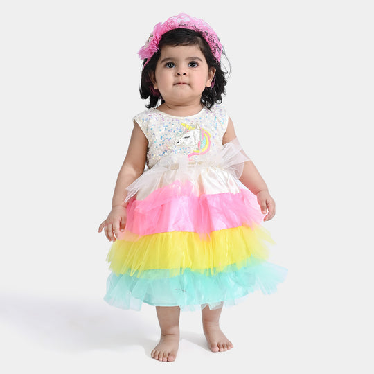 Infant Baby Girls Fancy Frock Multi Layers