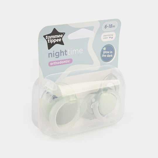 Closer to Nature Night Time 2 Orthodontic Soothers 6-18M