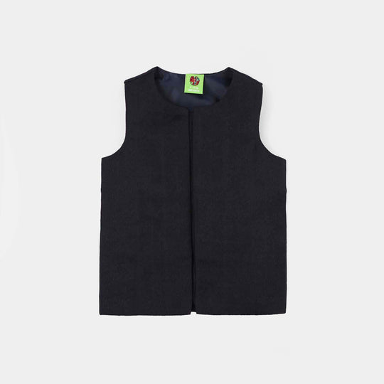 Infant Boys Poly Viscose Waistcoat (Blended)-Blue