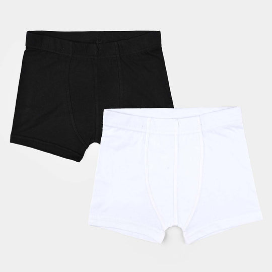 Pack OF 2 Boys Cotton Jersey Basic Boxer-White/Black