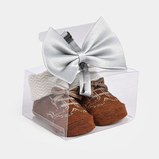 BABY BOOTIES AND HEADBANDS 6PCS SET