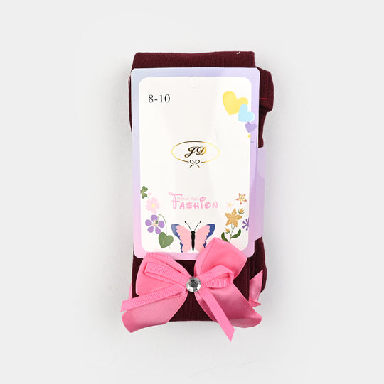 Girls Cotton Tights W/Socks