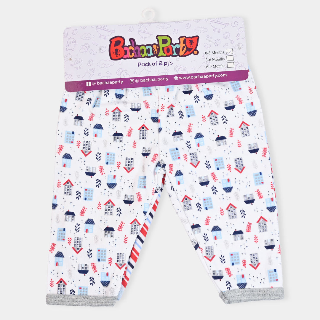 Infant Unisex Cotton Pajama Pack of 2PCs