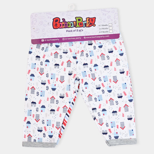 Infant Unisex Cotton Pajama Pack of 2PCs