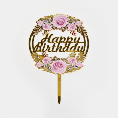 1pc Acrylic Flower Birthday Cake Topper