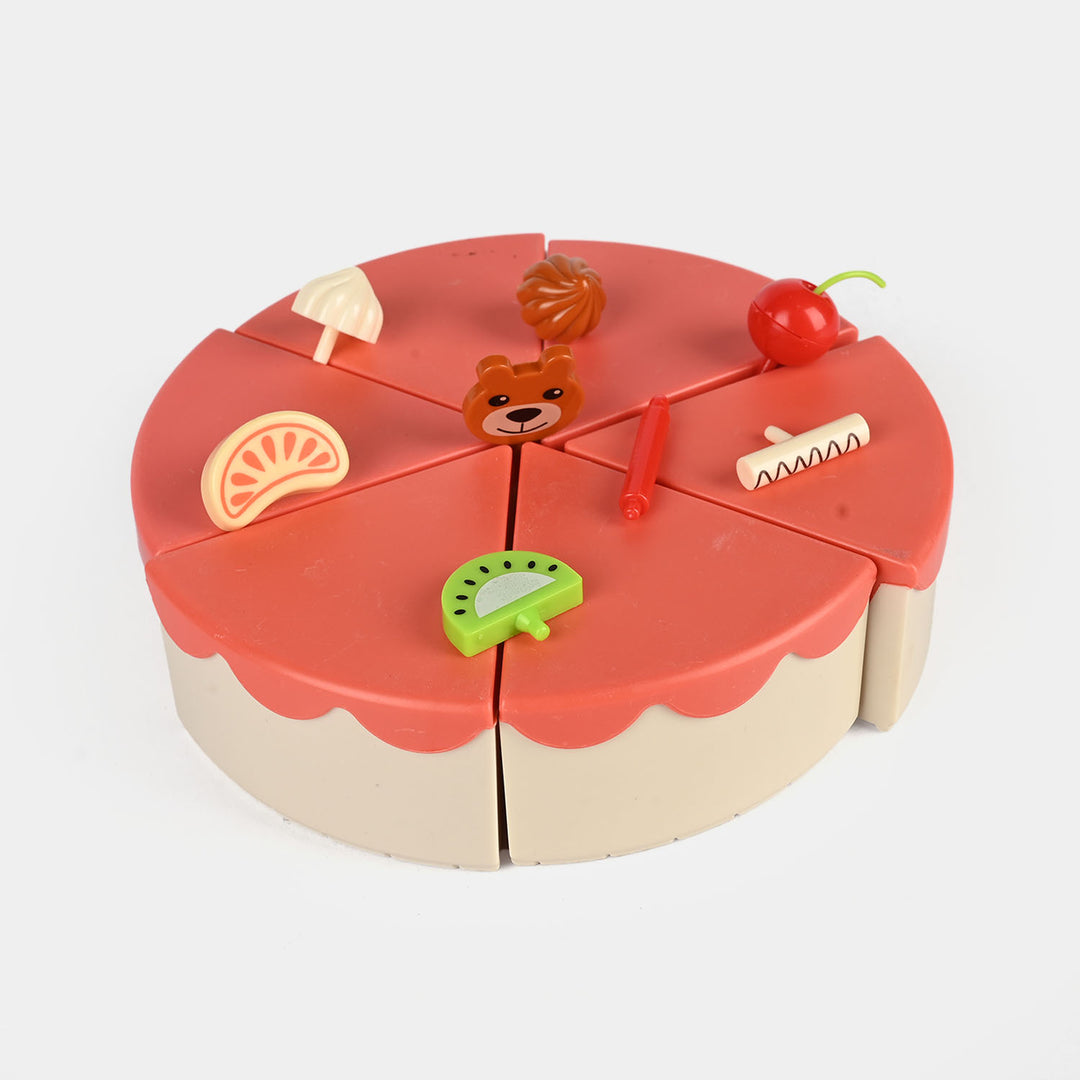 Wooden Pretend Play Birthday Cake Set