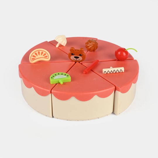 Wooden Pretend Play Birthday Cake Set